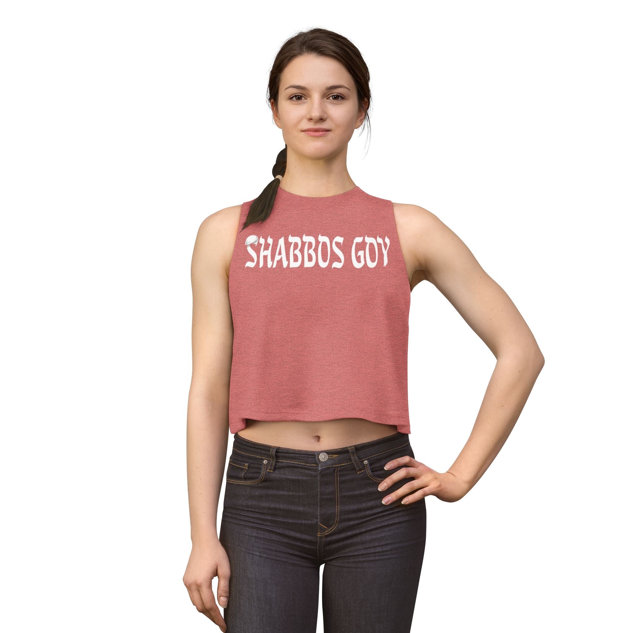 Shabbos Goy Crop Top — Jewish Sabbath Humor Tank