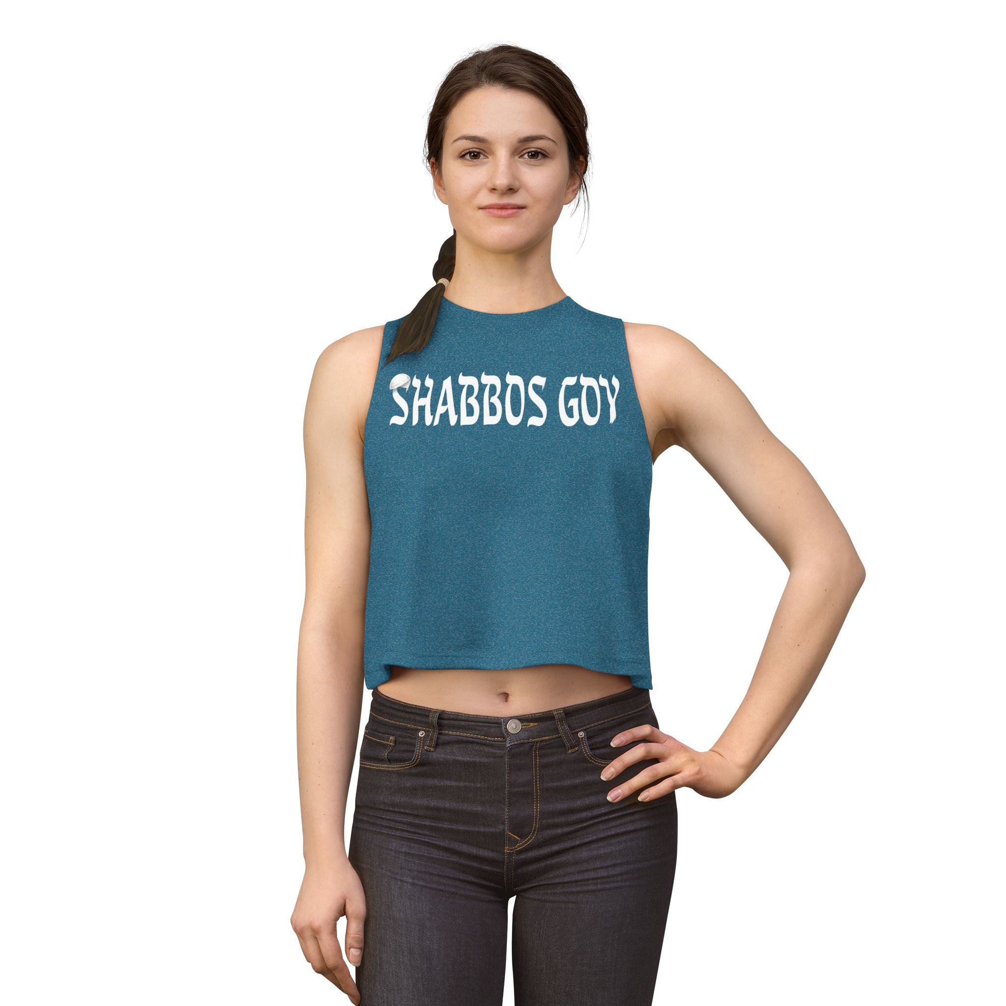 Shabbos Goy Crop Top — Jewish Sabbath Humor Tank