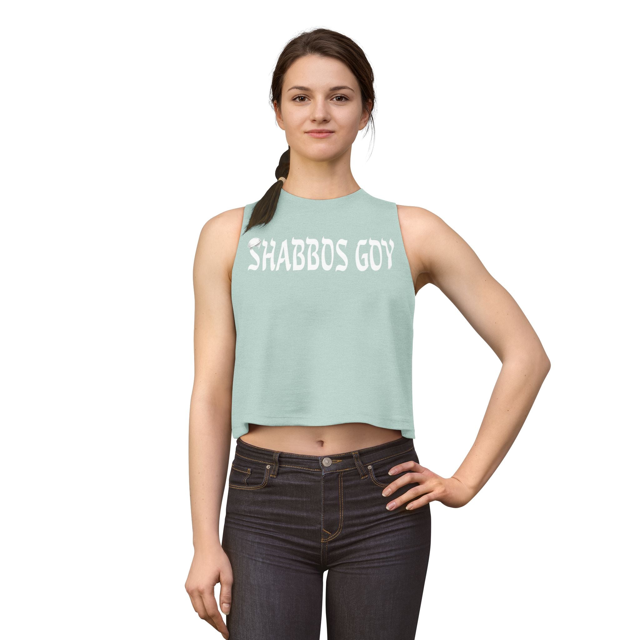 Shabbos Goy Crop Top — Jewish Sabbath Humor Tank